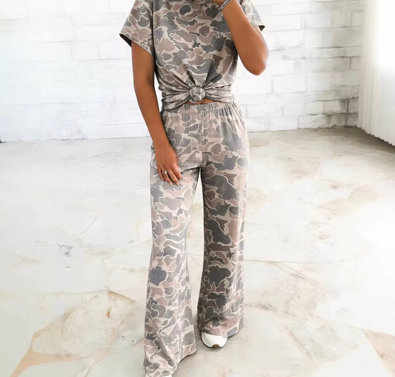 Camo Crush Wide-Leg Set